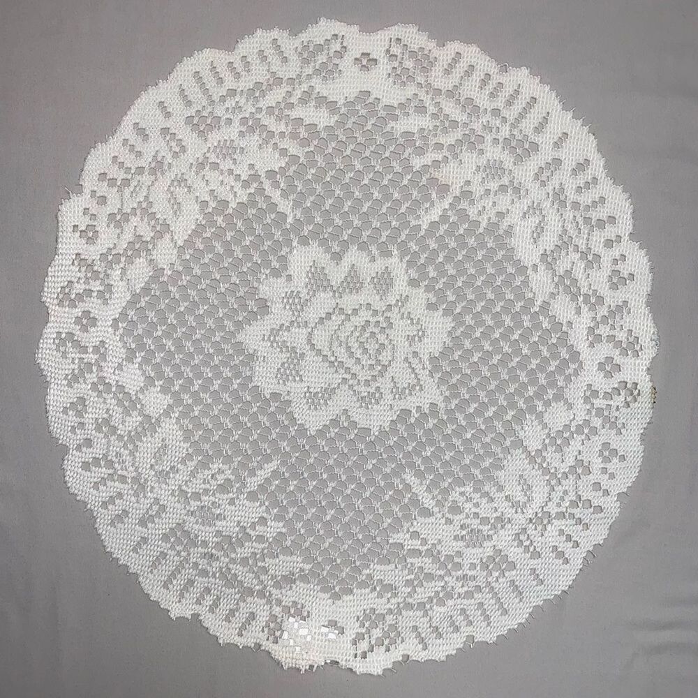 Doily Crochet Placemat White Table Home Dining Decor Grandmacore Farmcore